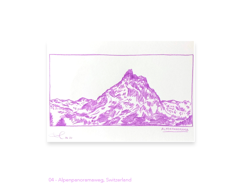 Purple postcard Amden